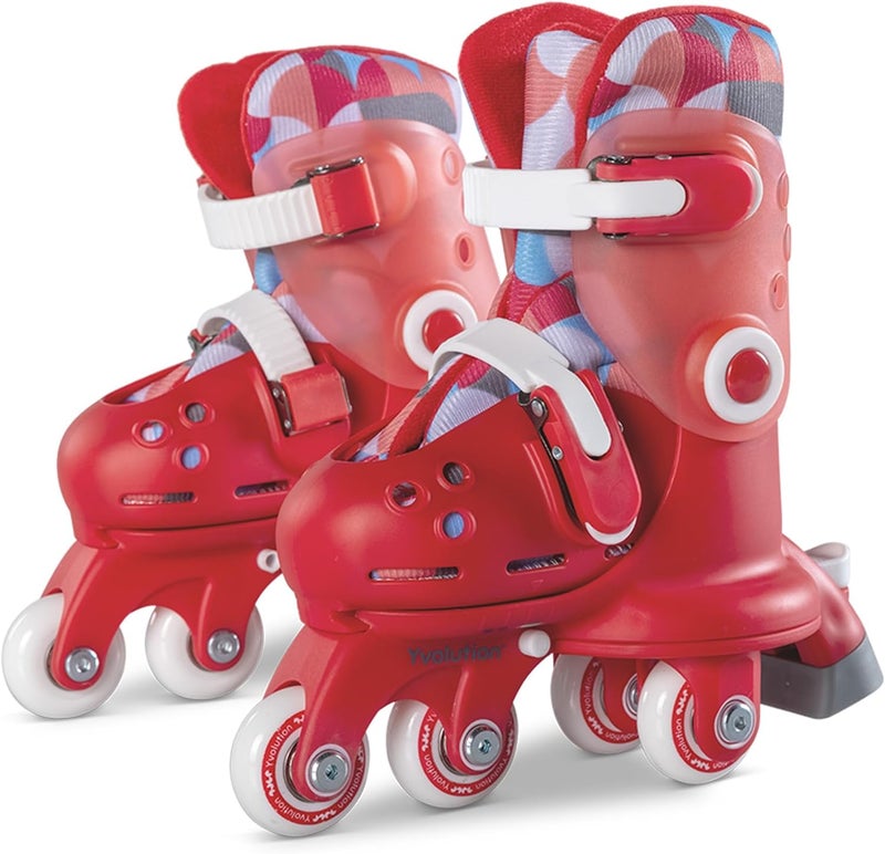 Yvolution Learner Twista Skates – 2-in-1 Adjustable Kids Roller Skates for Ages 2+ – Converts from Tri-Wheel to Inline Skates – No Tools Needed – US Size 7-11 - Image 2